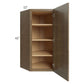 RTA Royal Bronze Shaker 24" x 42" Wall Diagonal Corner Cabinet with 1 Finished Side