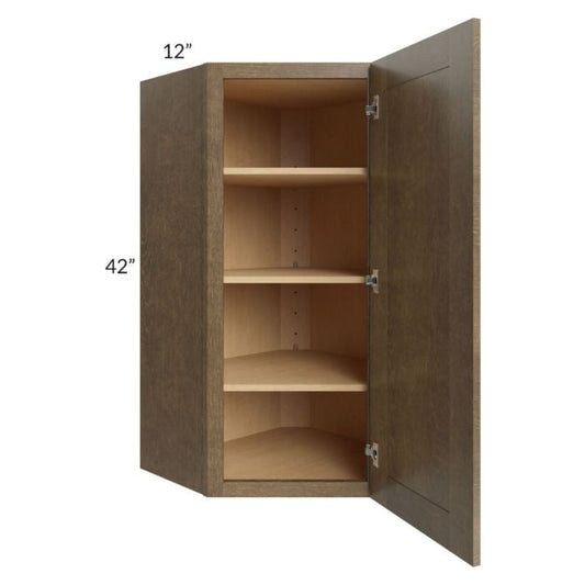 RTA Royal Bronze Shaker 24" x 42" Wall Diagonal Corner Cabinet with 1 Finished Side