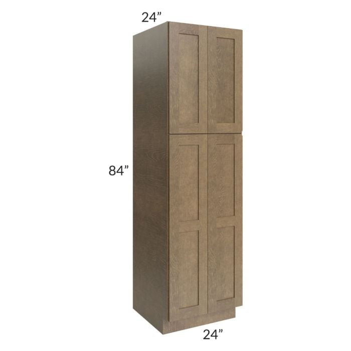 RTA Royal Bronze Shaker 24" x 84" Pantry Cabinet with 1 Finished Side