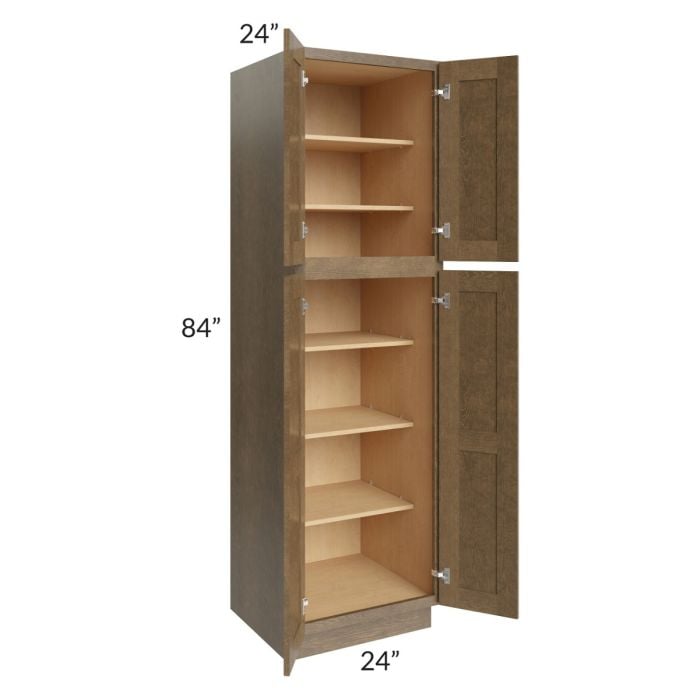 RTA Royal Bronze Shaker 24" x 84" Pantry Cabinet with 1 Finished Side