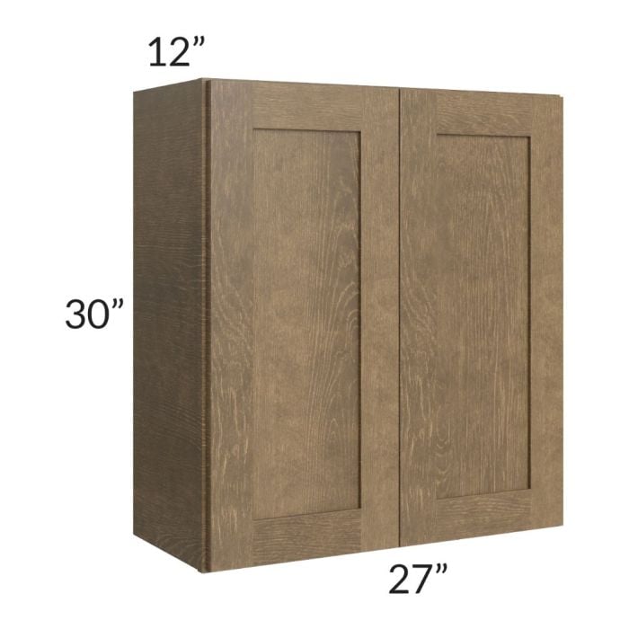RTA Royal Bronze Shaker 27" x 30" Wall Cabinet with 1 Finished Side