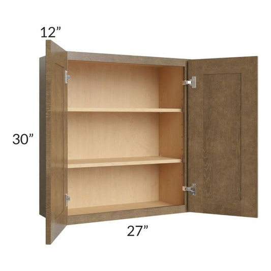 RTA Royal Bronze Shaker 27" x 30" Wall Cabinet with 1 Finished Side