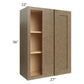 RTA Royal Bronze Shaker 27" x 36" Blind Wall Cabinet with 2 Finished sides