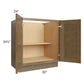 RTA Royal Bronze Shaker 30" Full Height Door Base Cabinet with 1 Finished Side
