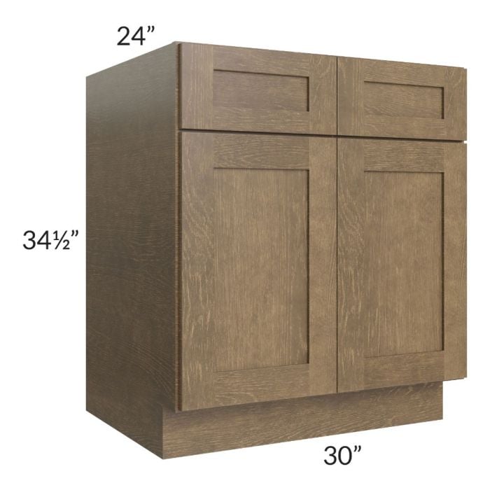 RTA Royal Bronze Shaker 30" Sink Base Cabinet with 1 Finished Side