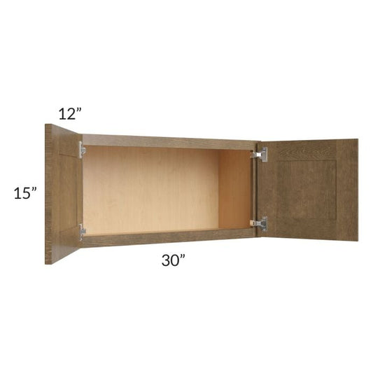 RTA Royal Bronze Shaker 30" x 15" Wall Cabinet with 1 Finished Side