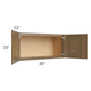 RTA Royal Bronze Shaker 30" x 15" Wall Cabinet