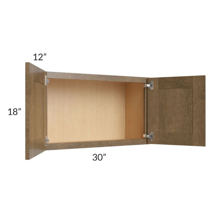 RTA Royal Bronze Shaker 30" x 18" Wall Cabinet with 1 Finished Side