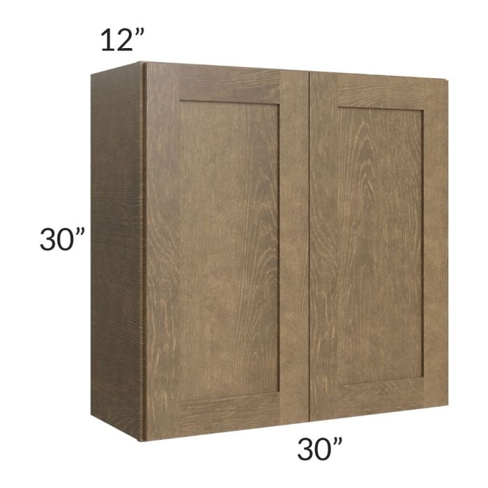 RTA Royal Bronze Shaker 30" x 30" Wall Cabinet with 1 Finished Side