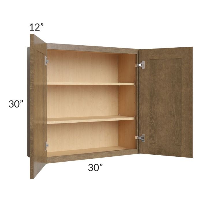 RTA Royal Bronze Shaker 30" x 30" Wall Cabinet with 2 Finished Sides