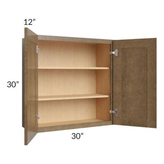 RTA Royal Bronze Shaker 30" x 30" Wall Cabinet with 2 Finished Sides