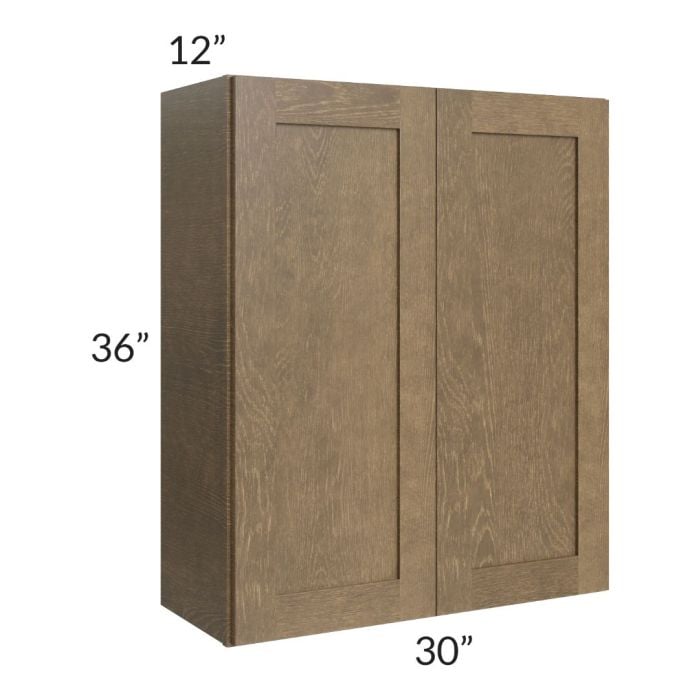 RTA Royal Bronze Shaker 30" x 36" Wall Cabinet with 1 Finished Side