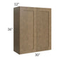 RTA Royal Bronze Shaker 30" x 36" Wall Cabinet with 2 Finished Sides
