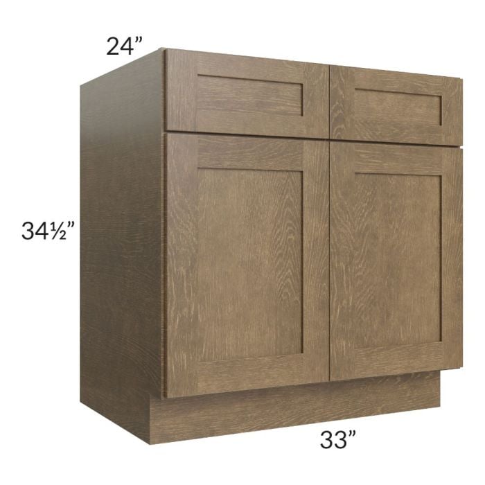 RTA Royal Bronze Shaker 33" Base Cabinet with 2 Finished Sides