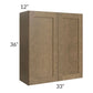 RTA Royal Bronze Shaker 33" x 36" Wall Cabinet with 2 Finished Sides