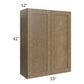 RTA Royal Bronze Shaker 33" x 42" Wall Cabinet with 1 Finished Side