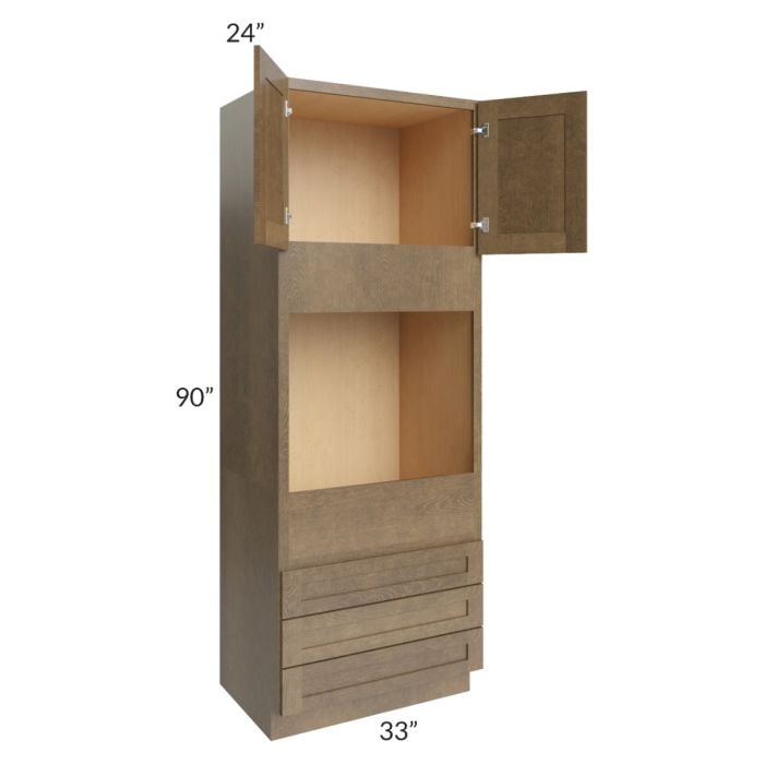 RTA Royal Bronze Shaker 33" x 90" Oven Cabinet