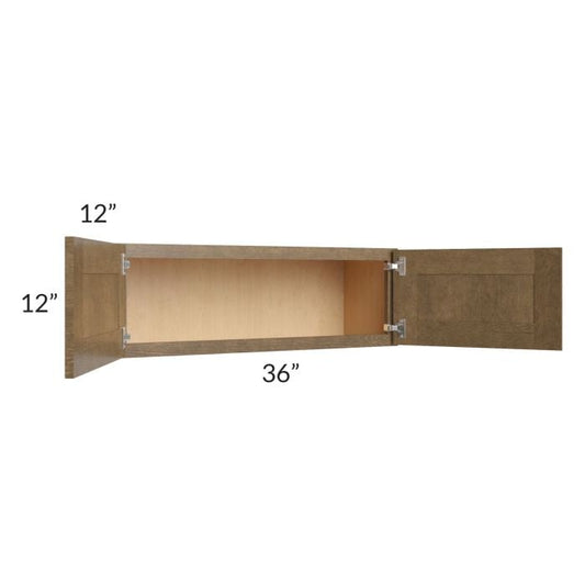 RTA Royal Bronze Shaker 36" x 12" Wall Cabinet with 1 Finished Side