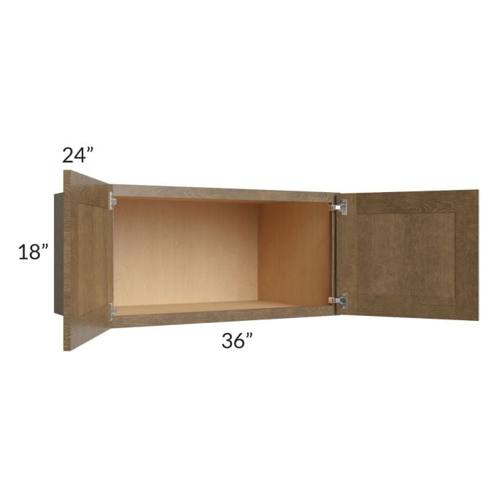 RTA Royal Bronze Shaker 36" x 18" x 24" Wall Cabinet with 2 Finished Sides