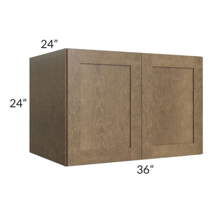 RTA Royal Bronze Shaker 36" x 24" Wall Cabinet with 1 Finished Side