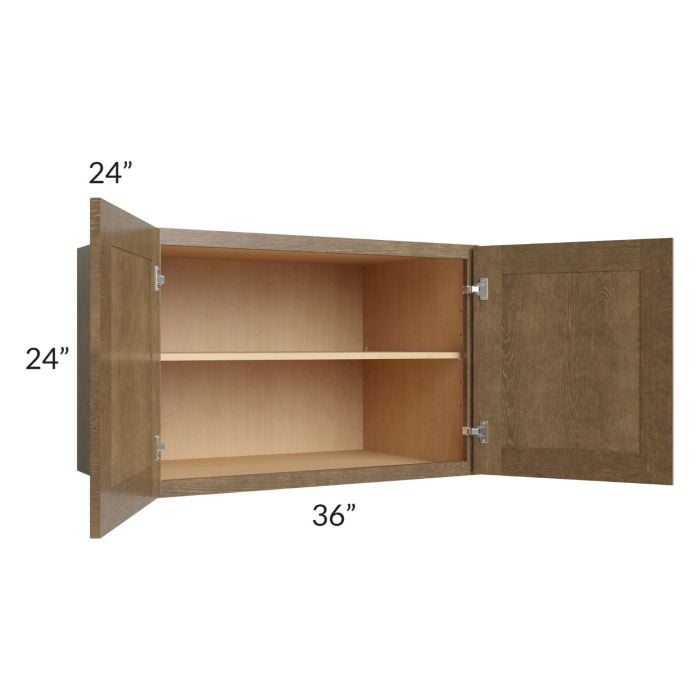 RTA Royal Bronze Shaker 36" x 24" x 24" Wall Cabinet with 1 Finished Side
