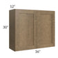 RTA Royal Bronze Shaker 36" x 30" Wall Cabinet with 2 Finished Sides