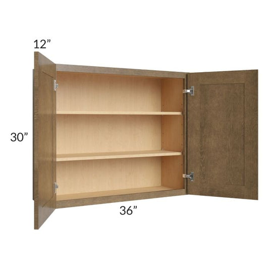 RTA Royal Bronze Shaker 36" x 30" Wall Cabinet with 2 Finished Sides