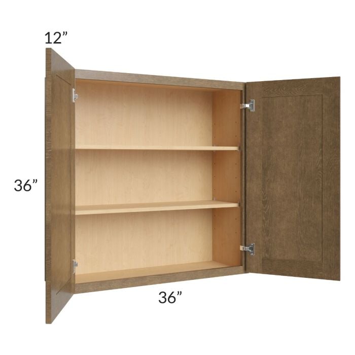 RTA Royal Bronze Shaker 36" x 36" Wall Cabinet with 2 Finished Sides