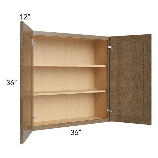 RTA Royal Bronze Shaker 36" x 36" Wall Cabinet with 2 Finished Sides