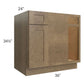 RTA Royal Bronze Shaker 39" Blind Base Corner Cabinet with 1 Finished Side
