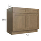 RTA Royal Bronze Shaker 42" Base Cabinet