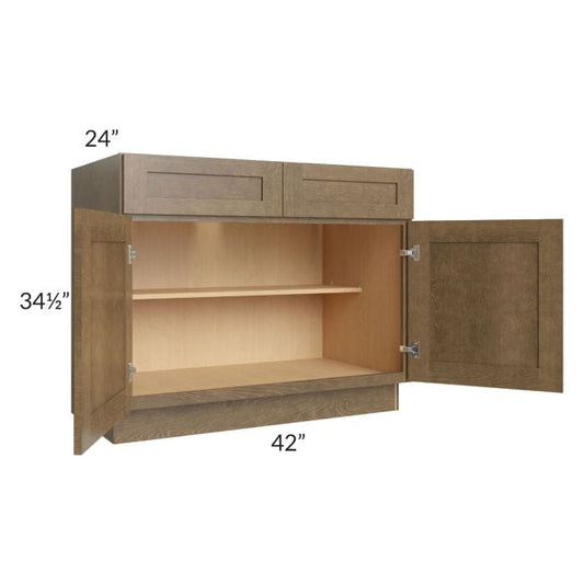 RTA Royal Bronze Shaker 42" Base Cabinet with 2 Finished Sides