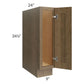 RTA Royal Bronze Shaker 9" Full Height Door Base Cabinet with 2 Finished Sides