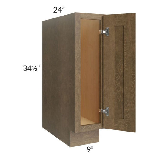 RTA Royal Bronze Shaker 9" Full Height Door Base Cabinet