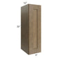 RTA Royal Bronze Shaker 9" x 30" Wall Cabinet with 1 Finished Side