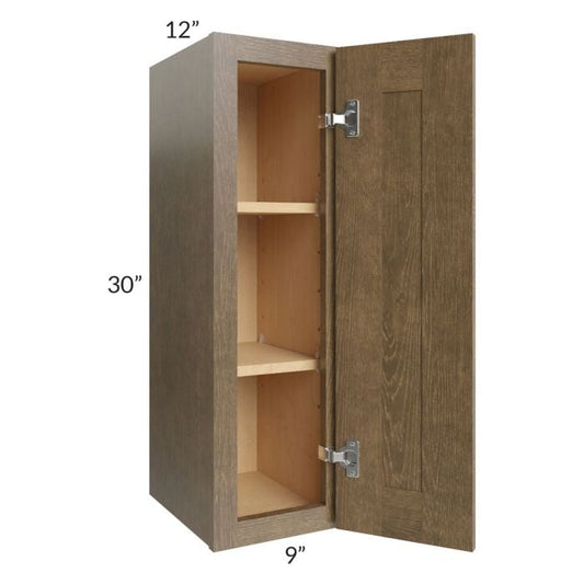 RTA Royal Bronze Shaker 9" x 30" Wall Cabinet with 1 Finished Side