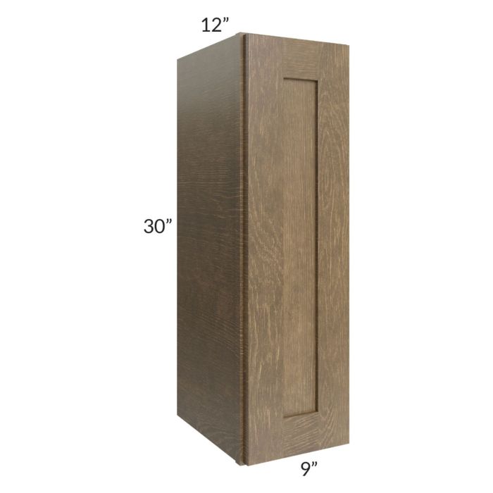 RTA Royal Bronze Shaker 9" x 30" Wall Cabinet with 2 Finished Sides