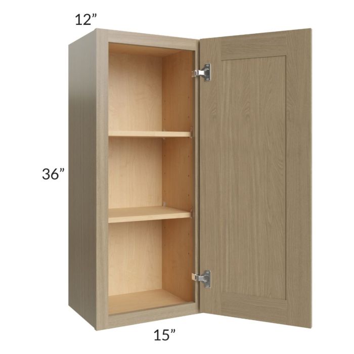 RTA Royal Natural Shaker 15" x 36" Wall Cabinet