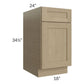 RTA Royal Natural Shaker 18" Base Cabinet with 2 Finished Sides