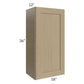 RTA Royal Natural Shaker 18" x 36" Wall Cabinet with 2 Finished Sides