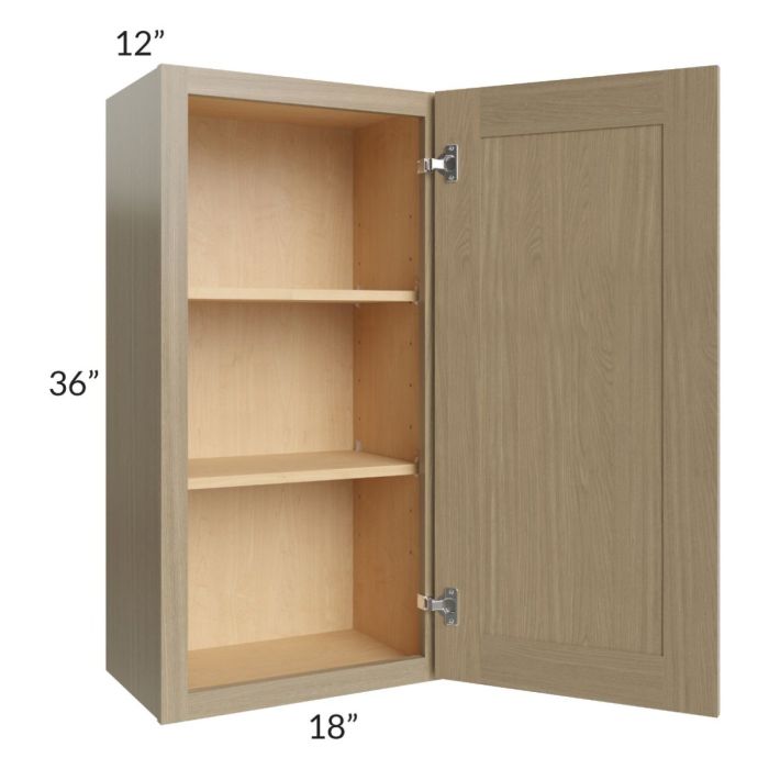 RTA Royal Natural Shaker 18" x 36" Wall Cabinet with 2 Finished Sides