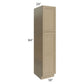 RTA Royal Natural Shaker 18" x 84" Pantry Cabinet