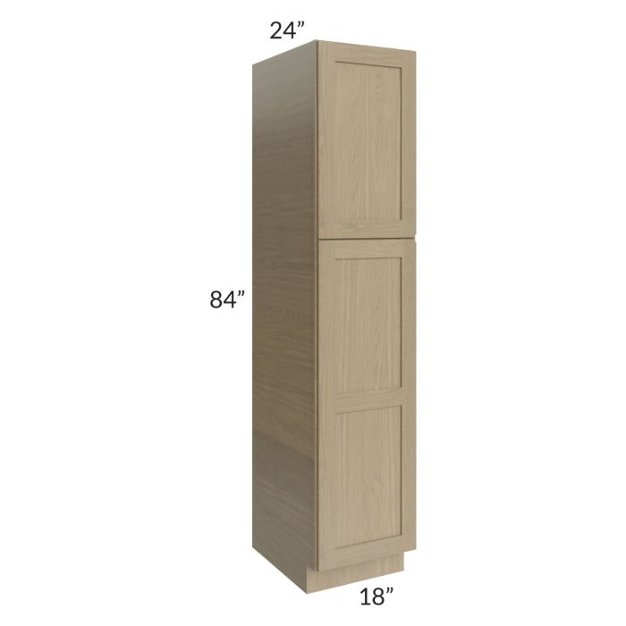 RTA Royal Natural Shaker 18" x 84" Pantry Cabinet With 2 Finished Sides