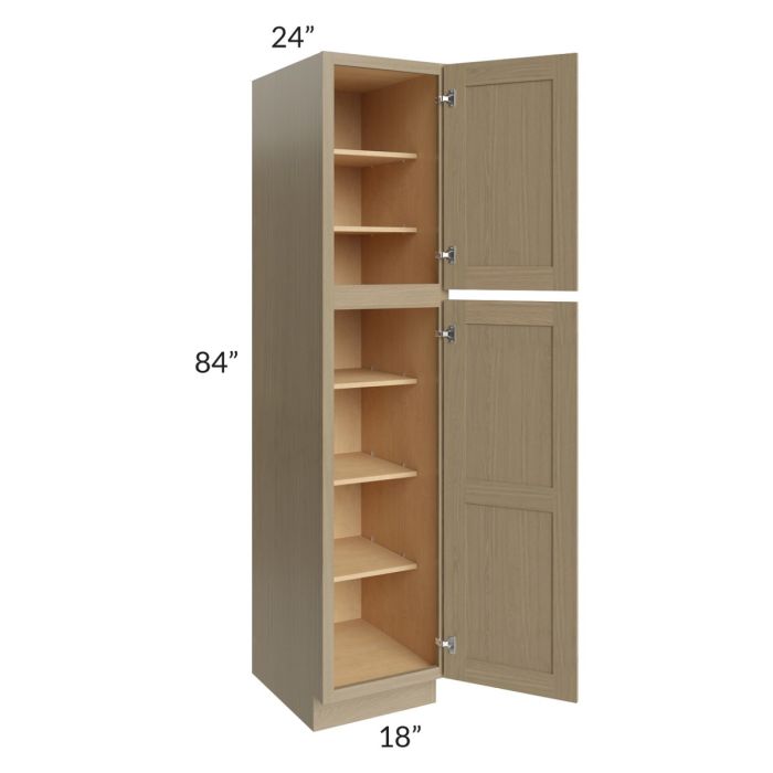 RTA Royal Natural Shaker 18" x 84" Pantry Cabinet With 2 Finished Sides
