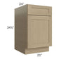 RTA Royal Natural Shaker 21" Base Cabinet with 1 Finished Side