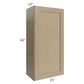 RTA Royal Natural Shaker 21" x 42" Wall Cabinet with 1 Finished Side