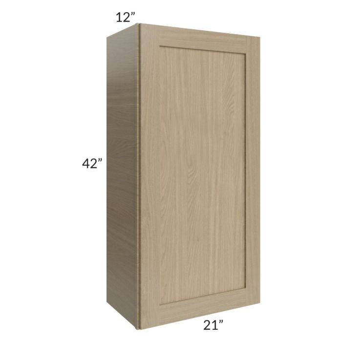 RTA Royal Natural Shaker 21" x 42" Wall Cabinet with 1 Finished Side