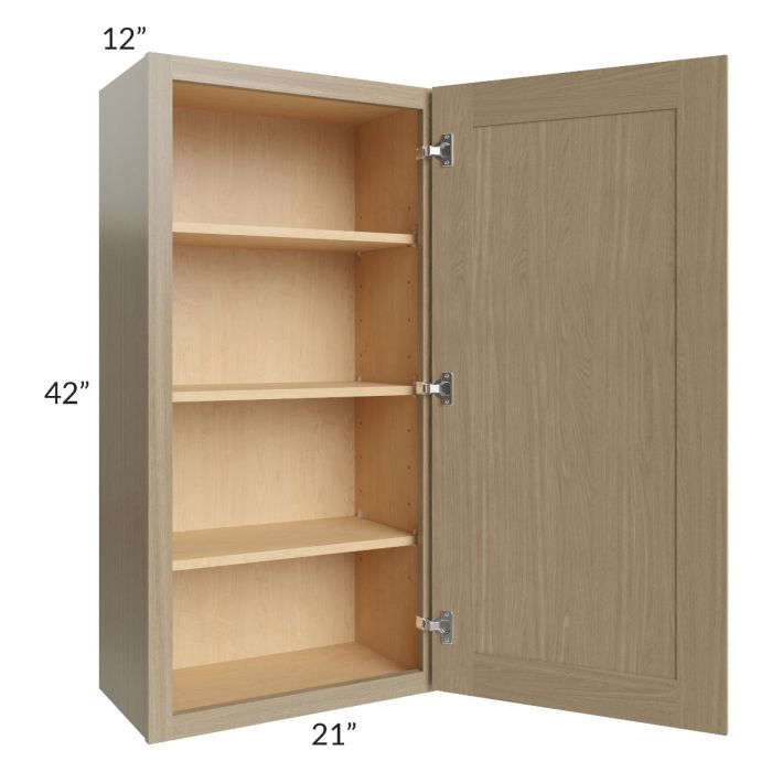 RTA Royal Natural Shaker 21" x 42" Wall Cabinet with 1 Finished Side