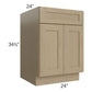 RTA Royal Natural Shaker 24" Base Cabinet with 1 Finished Side