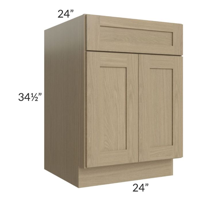 RTA Royal Natural Shaker 24" Base Cabinet with 1 Finished Side